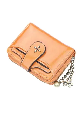 Leather Wallet Yellow 