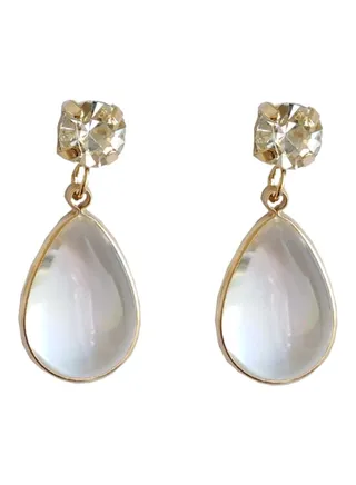 Stone Studded Dangle Earrings 