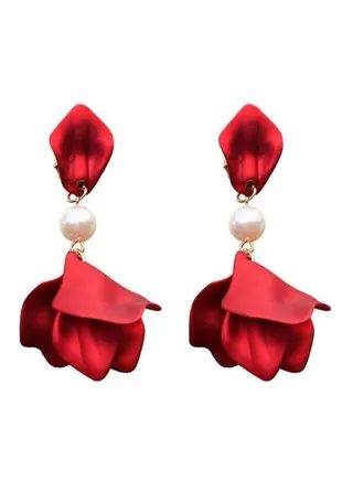 Petal Shaped Dangle Earrings 