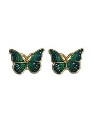 925 Sterling Silver Butterfly Stud Earrings 