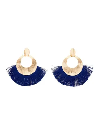 Round Tassel Earrings 