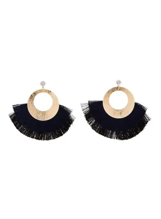 Two Tone Tassel Earrings 