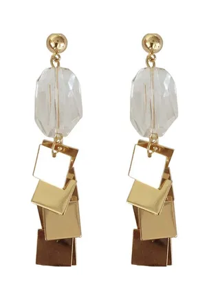 Crystal Sequin Dangle Earrings 