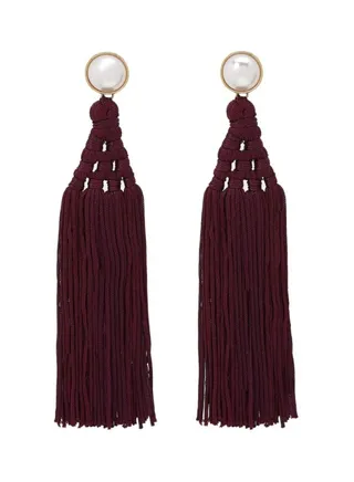 Woven Design Dangle Earrings 