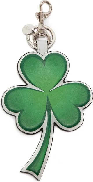 Clover leather keyring