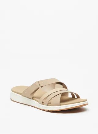 Le Confort Cross Strap Slip-On Flatform Sandals 