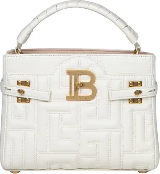 Balmain Bbuzz Mini Bag In Matelasse' Leather