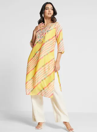 Embroidered Printed Kurti