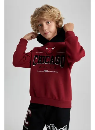 Boy Oversize Fit Crew Neck Long Sleeve Knitted Sweat Shirt 