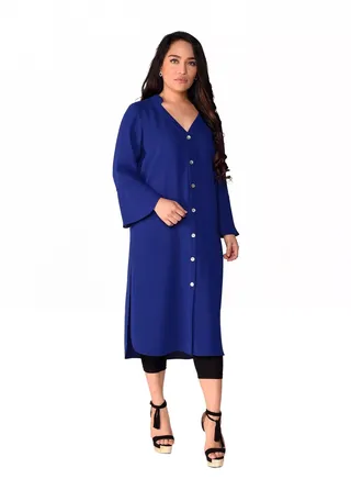 Classic Shirt Kurta Electric Blue 