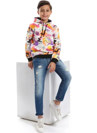 Comfy Hooded Neck Hoodie_Yellow 