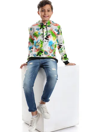 Comfy Hooded Neck Hoodie_Green 