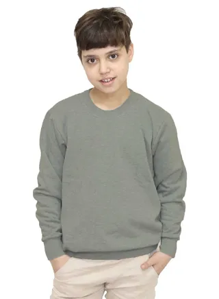Basic Sweatshirt Melton Cotton For Kids - Mint 