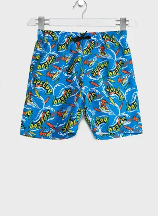 Youth 15" Logo Printed Swim Shorts