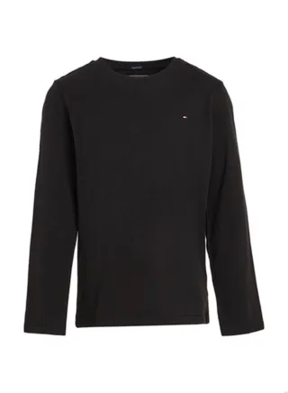 Boys' Long-Sleeve Organic Cotton T-Shirt, Black 