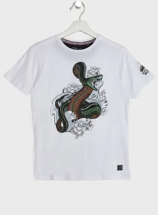 Boys Printed Crew Neck T-Shirt 