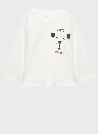 Kids Puppy Print T-Shirt 