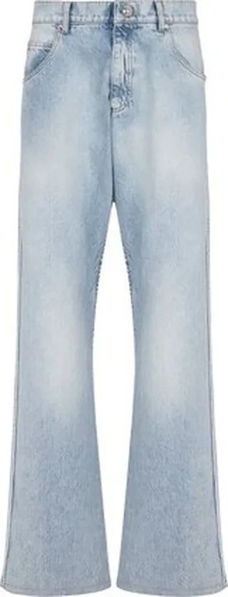 Cotton wide-leg jeans