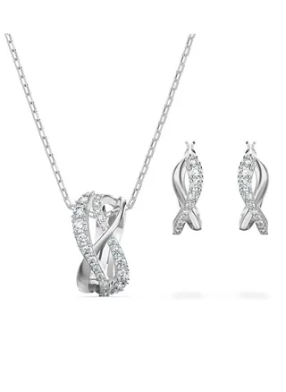 Twist Pendant Necklace And Earrings Set 