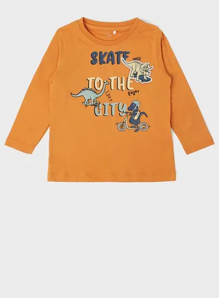 Kids Slogan Print T-Shirt 
