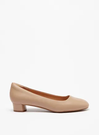 Womens Solid Slip On Shoes with Block Heels 