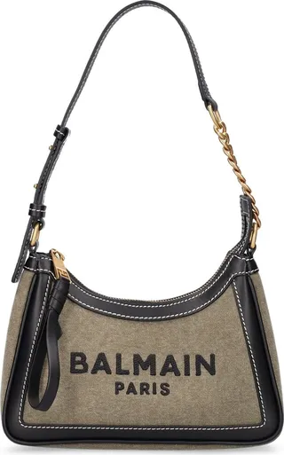 B-army canvas & leather shoulder bag