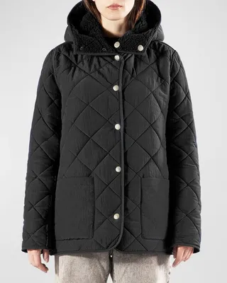 Oversize Quilted Reversible Teddy Jacket