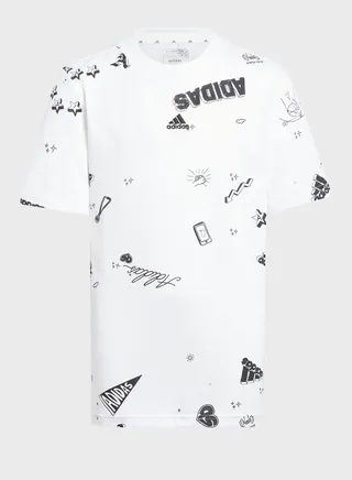 Brand Love Allover Print T-Shirt Kids 