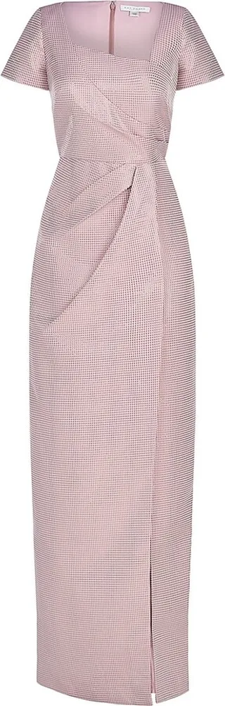 Roslyn Geo Metallic Jacquard Gown