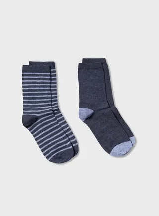Kids 2 Pack Assorted Crew Socks 