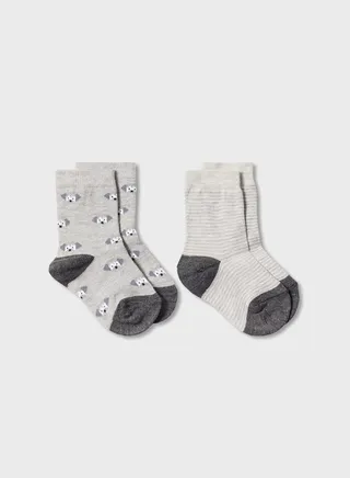 Infant 2 Pack Assorted Crew Socks 