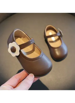 Minimalist Small Leather Shoes Baby Walking Shoes  Spring Style Female Baby Korean Version Princess Shoes Children's Shoes 