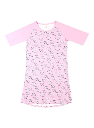 Crazy Sheep Sleep Dress Pink/White/Grey 