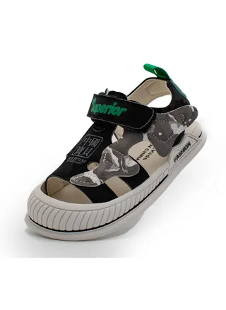 Kids King Unisex Waterproof Sports Sandals for Hiking Outdoor Travel With Closed Toe & Adjustable Hook-Loop Closure For Toddlers/Little Kids 