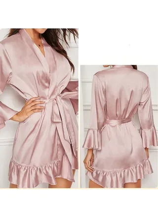 Women Cardigan Bathrobe 