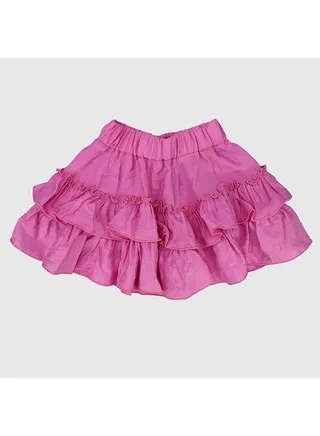 Pink Ruffled Mini Skirt 