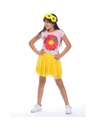 Casual Plain/Basic Mini skirts Yellow 
