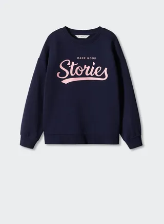 Kids Stories Print Crew Neck Sweatshirt 