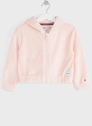Kids Velours Zip Thru Hoodie 