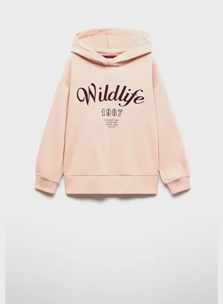 Kids Text Print Hoodie 
