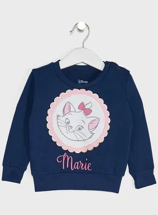 Infant Marie Round Neck Sweatshirt Navy 