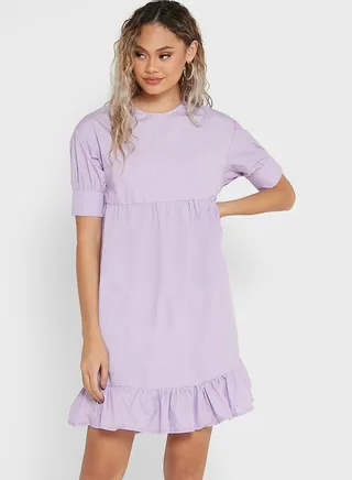 Solid Smock Dress 
