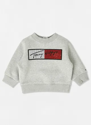 Kids Logo Sequin Flag Sweatshirt 