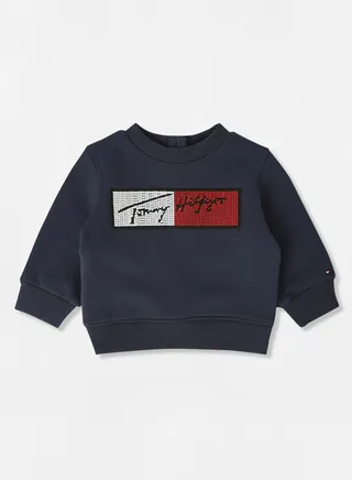 Kids Logo Sequin Flag Sweatshirt 