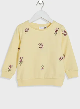Kids Embroidered Floral Sweatshirt 