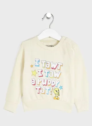 Infant Tweety Sweatshirt Beige 