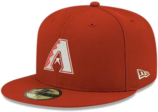 Men's Red Arizona Diamondbacks Logo White 59Fifty Fitted Hat