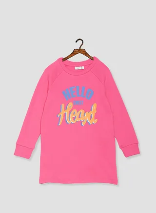 Kids Printed Sweatshirt Fuchsia Purple 