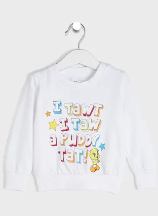 Infant Tweety Sweatshirt White 