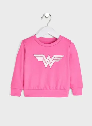 Infant Wonder Woman Sweatshirt Pink 
